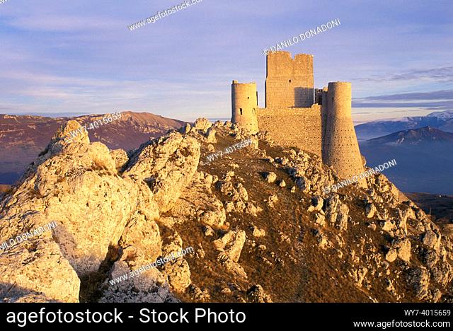 crumbling castle, rocca calascio, italy