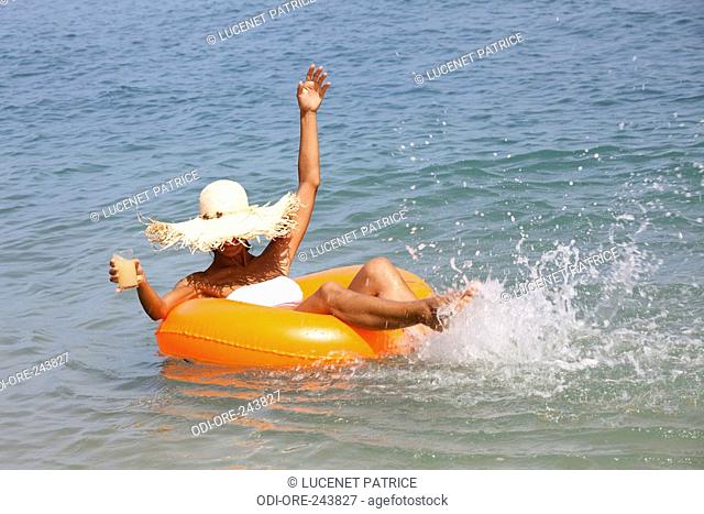Woman sea buoy