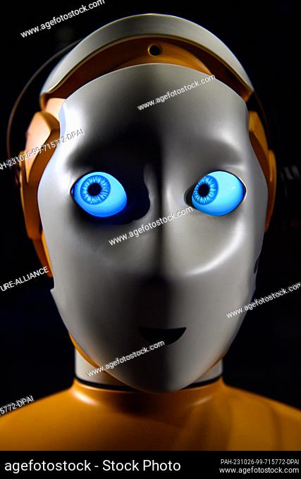 26 October 2023, Saxony-Anhalt, Magdeburg: The humanoid robot ""Ari"". The robot is an inventory member from the Department of Neuro-Information Technology at...