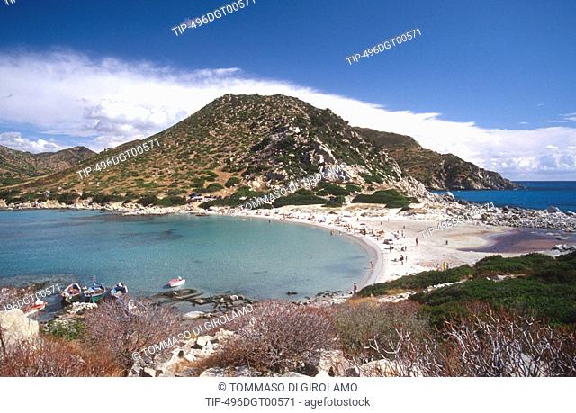 Italy, Sardinia, Villasimius, Punta Molentis, beach