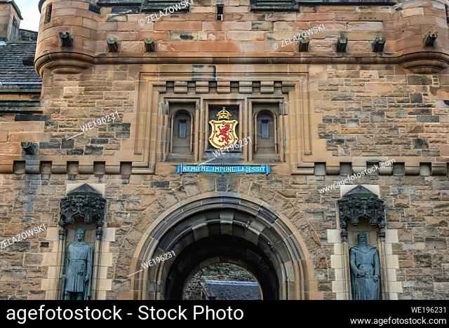 Gatehouse of Castle in Edinburgh, the capital of Scotland, part of United Kingdom