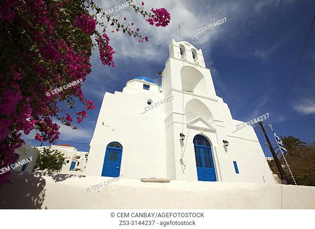 View to the Panagia Kochi Church in Artemonas village, Sifnos Island, Cyclades Islands, Greek Islands, Greece, Europe