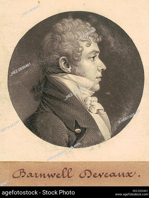 John Barnwell Deveaux, 1809. Creator: Charles Balthazar Julien Févret de Saint-Mémin