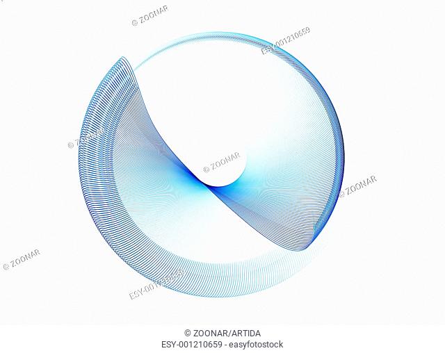 blue circle in motion, rotating