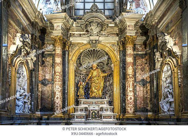 Basilica San Giuseppe dei Teatini interior, Palermo, Sicily, Italy, Europe