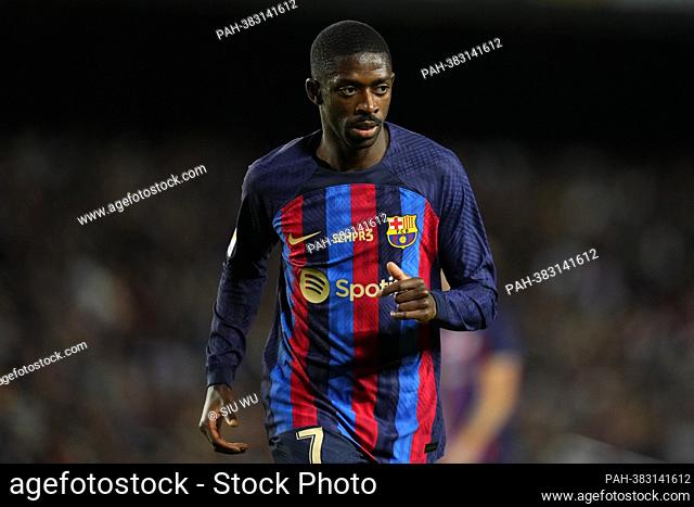 Ousmane Dembele (FC Barcelona) is pictured during La Liga football match between FC Barcelona and UD Almeria, at Camp Nou Stadium in Barcelona, Spain
