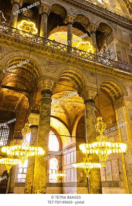 Turkey, Istanbul, Haghia Sophia Mosque interior