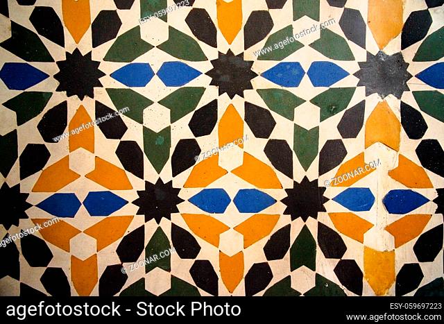 Spain Andalusia historic moorish ceramic tile