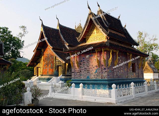 Wat Xieng Thong 16th century temple beside Mekong River Luang Prabang Laos