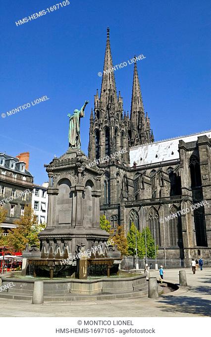 France, Puy-de-Dome, Clermont-Ferrand, the Cathedral of Our Lady of the Assumption