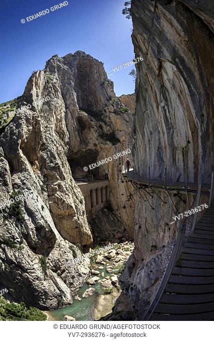 Caminito del Rey, Gaitanes Gorge, Ardales - Alora, Malaga, Andalusia, Spain