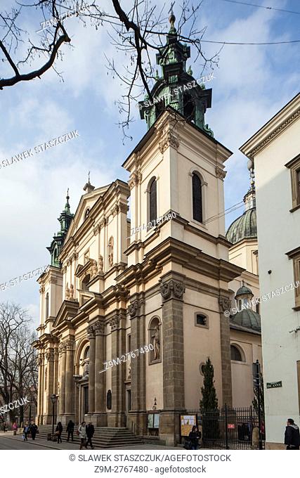 Baroque church of St Anna in Krakow old town, Poland
