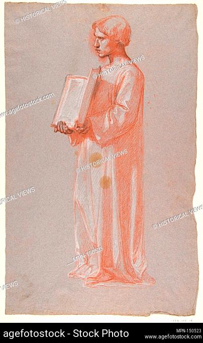 Acolyte with Open Book (middle register; study for wall paintings in the Chapel of Saint Remi, Sainte-Clotilde, Paris, 1858)