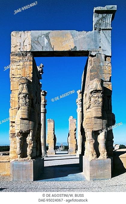 The gate of all Nations or of Xerxes, Persepolis (Unesco World Heritage List, 1979), Iran. Achaemenid civilisation, 6th-5th century BC