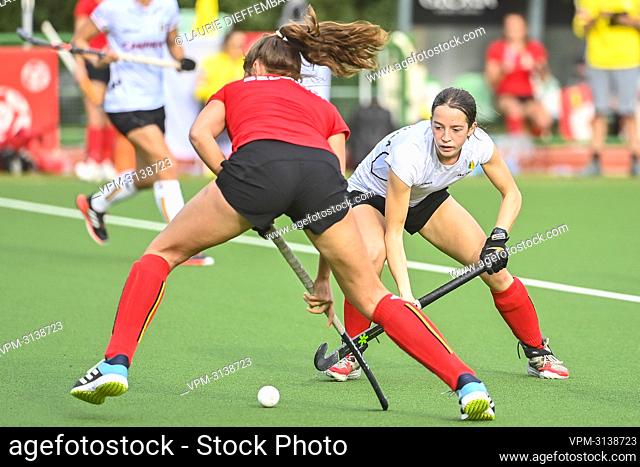 Hockeyplayer Anso Roels pictured in action during a hockey match between the Belgian Red Panthers and the Young Red Panthers during a training camp organized by...