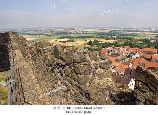 View from castle Münzenberg, Hesse, Germany