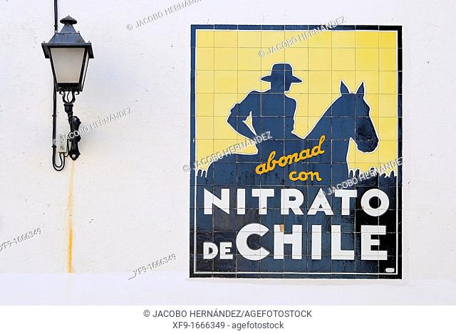Nitrato de Chile symbol  Trujillo  Cáceres province  Extremadura  Spain