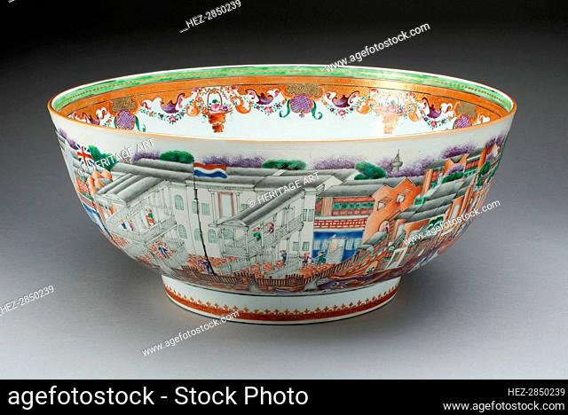 Punch Bowl, Jingdezhen, c. 1780/90. Creator: Jingdezhen Porcelain