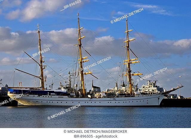 Tall Ship from the German navy, Gorch Fock in the harbour, Kiel Week 2008, Kiel, Schleswig-Holstein, Germany, Europe