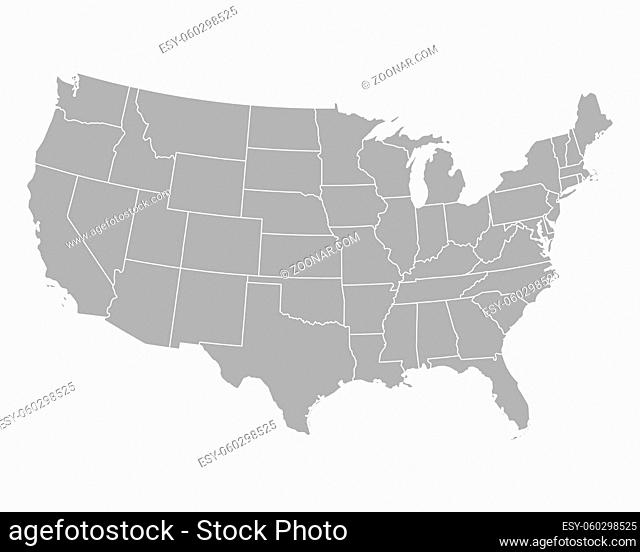 Karte der USA - Map of USA