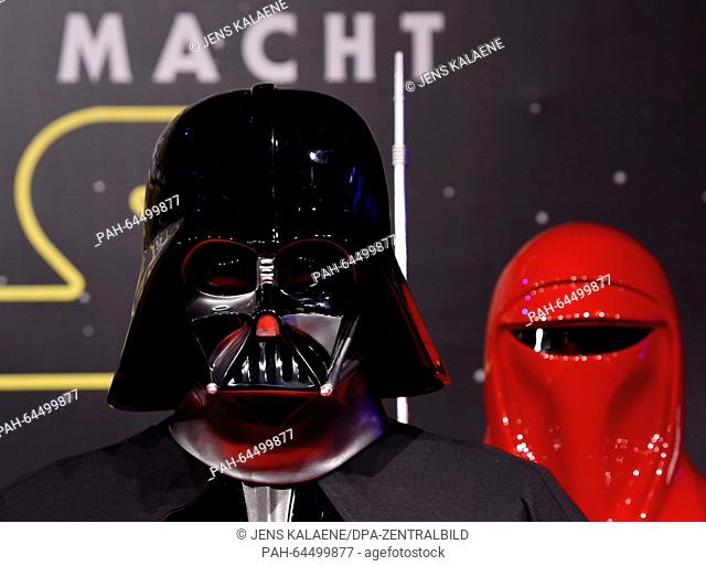 Dressed up fans in Star Wars costumes pose on the red carpet at the Zoo Palast in Berlin, Germany, 16 December 2015. This evening the premiere of the new...