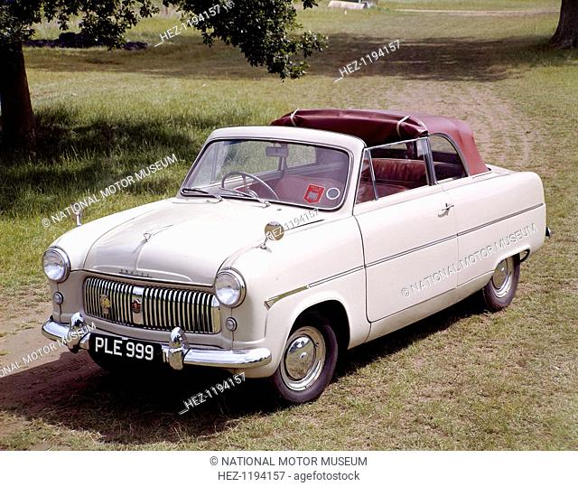 A 1955 Ford Consul Convertible MK 1. The first post-war cars from Dagenham were almost identical to pre-war models, but the 1951 'Five Star Car' Consul/Zephyr...