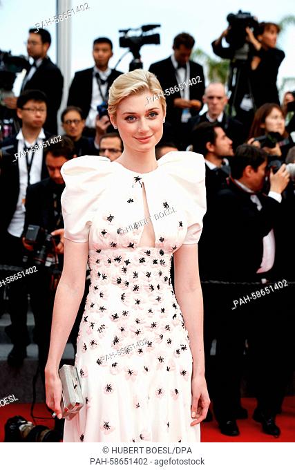 Australian actress Elizabeth Debicki attend the premiere of Macbeth during the 68th Cannes Film Festival at Palais des Festivals in Cannes, France