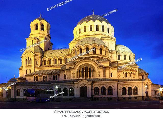 St Alexander Nevsky Cathedral at Dusk, Sofia, Bulgaria