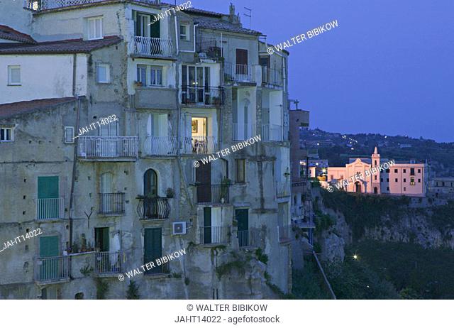 Buildings and church, Tropea, Calabria, Italy