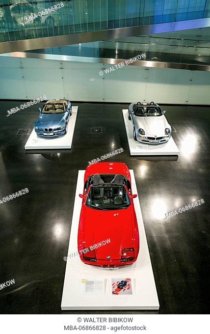 Germany, Bavaria, Munich, BMW Museum, BMW roadsters