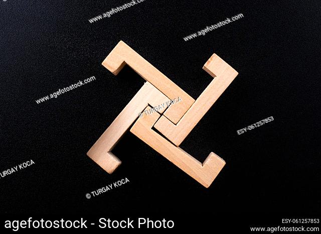 Swastik geometrical emblem of Nazi symbolism German Reich