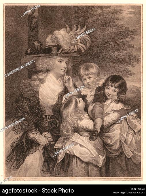 Lady Smith and her Children. Artist: After Sir Joshua Reynolds (British, Plympton 1723-1792 London); Artist: Francesco Bartolozzi (Italian