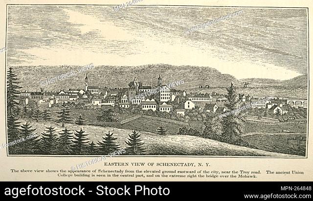 Eastern view of Schenectady, N.Y. Stone, William L. (William Leete) (1792-1844) (Author) Colden, Cadwallader D. (Cadwallader David) (1769-1834) (Author)
