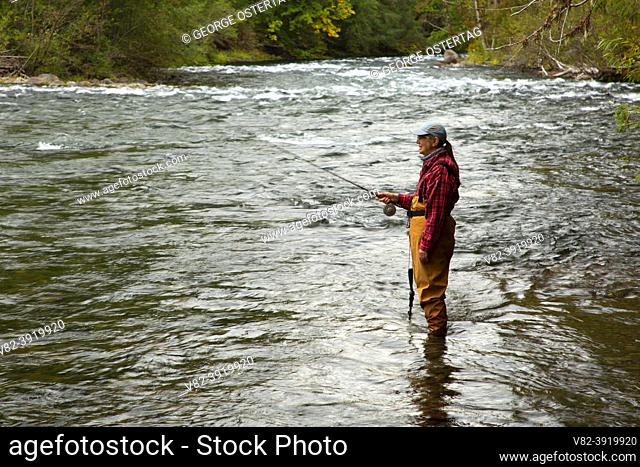 Flyfishing the McKenzie River, Willamette National Forest, Oregon