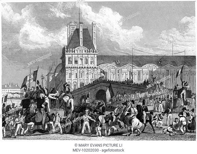The Paris crowd, learning that Charles X has fled to Rambouillet, set out to attack him there
