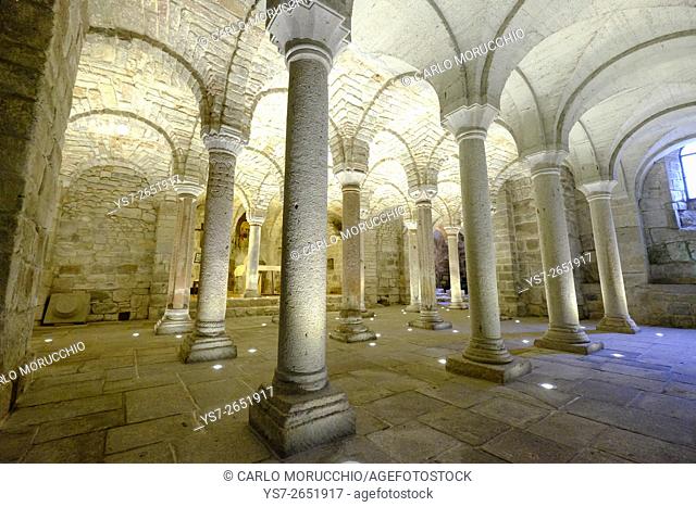 Langobardic Crypt, San Salvatore Abbey, Abbadia San Salvatore, Siena, Tuscany, Italy