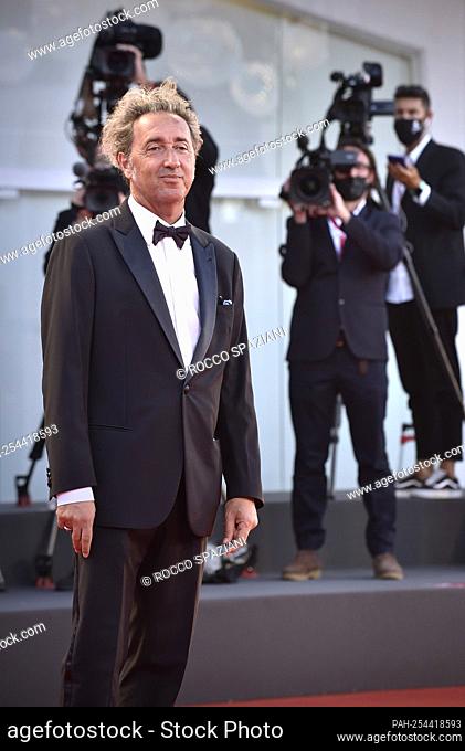 VENICE, ITALY - SEPTEMBER 02:Paolo Sorrentino attends the red carpet of the movie ""The Hand Of God"" during the 78th Venice International Film Festival on...