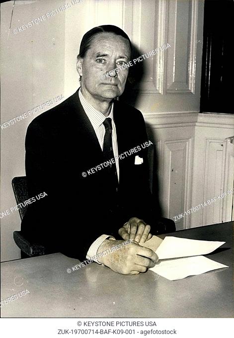 Jul. 14, 1970 - Ambassador-Designate At tananarive. Mr. T.L. Crosthwait; Photo Shows Mr. T.L. Crosthwait, Ambassador-designate at Tananarive