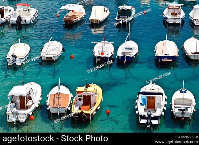 Boats in Marina of Dubrovnik, Croatia
