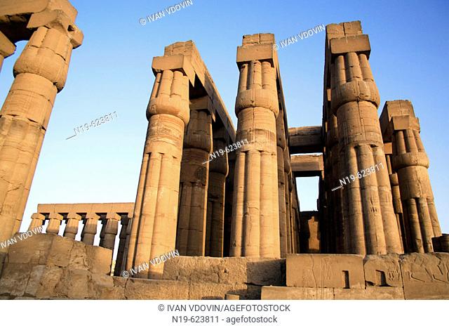 Hypostyle Hall and court of Amenhotep III (c. 1370 BC), Luxor, Egypt