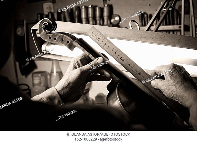 Luthier workshop  Manufacturing stringed musical instruments  Handicraft