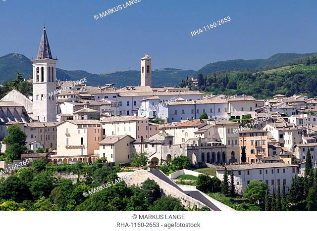 Spoleto with Santa Maria Assunta Cathedral, Spoleto, Perugia District, Umbria, Italy, Europe