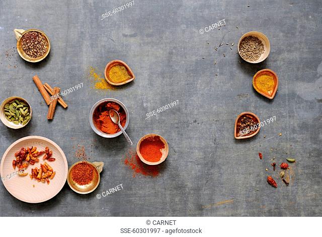 Assortment of spices