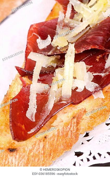 Cecina, air dried beef meat, a popular Spanish tapa starter