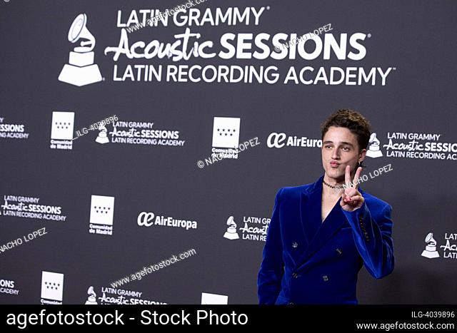 Pol Granch attends to ' Latin GRAMMY Acoustic Sessions' photocall on October 26, 2022 in Madrid, Spain