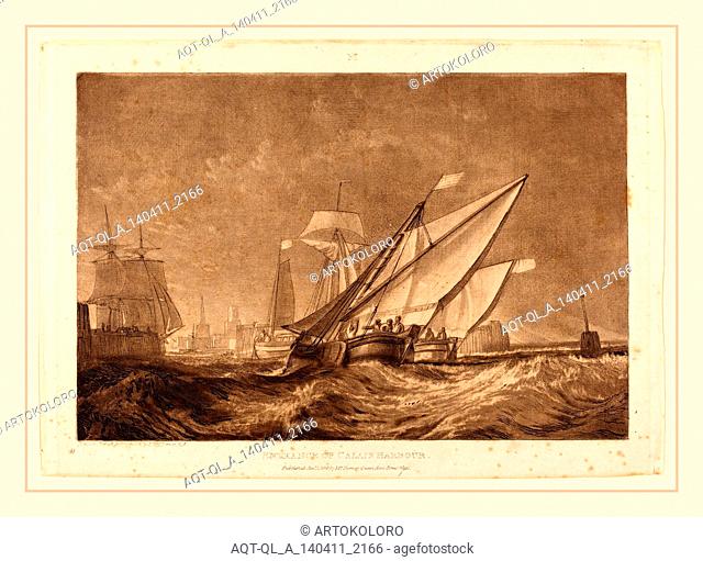 Joseph Mallord William Turner, British (1775-1851), Entrance of Calais Harbour, published 1816, etching and mezzotint