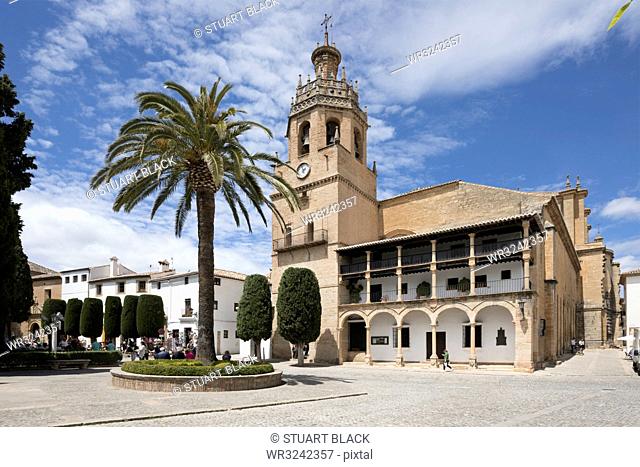 Iglesia de Santa Maria la Mayor in the Plaza Duquesa de Parcent (Town Hall Square), Ronda, Andalucia, Spain, Europe