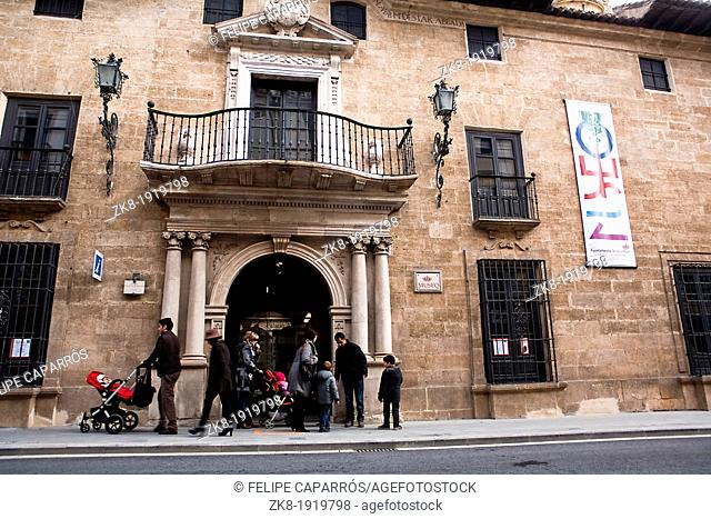Entrance and facade of the Municipal Museum of Alcala la Real, Jaen province, Andalusia, Spain