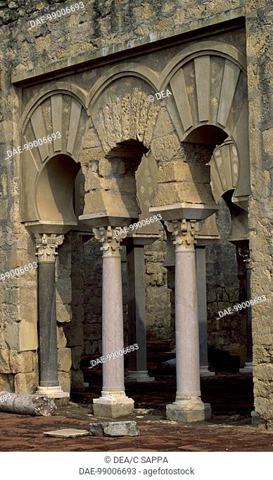 Viziers' House, the ruins of the palace of Medina Azahara, Cordoba, Andalusia. Detail. Spain, 10th century