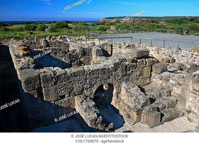 Roman ruins of Baelo Claudia, Baths, Tarifa, Cadiz-province, Spain